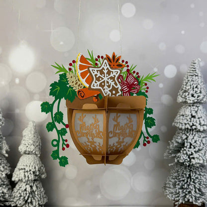 Christmas Flower Pot 3 - 3D Christmas Lantern File - Cricut File  - VEKTOR KRAFT