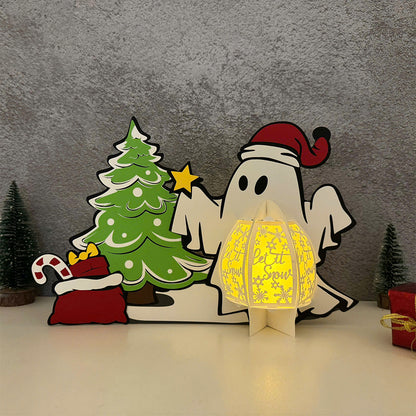 Christmas Ghost 2 - 3D Christmas Lantern File - Cricut File  - VEKTOR KRAFT