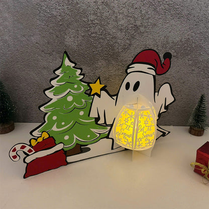 Christmas Ghost 2 - 3D Christmas Lantern File - Cricut File  - VEKTOR KRAFT