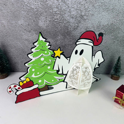 Christmas Ghost 2 - 3D Christmas Lantern File - Cricut File  - VEKTOR KRAFT