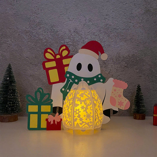 Christmas Ghost 3 - 3D Christmas Lantern File - Cricut File  - VEKTOR KRAFT