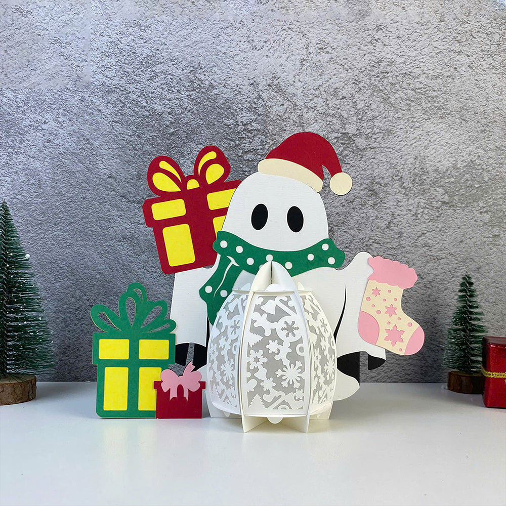Christmas Ghost 3 - 3D Christmas Lantern File - Cricut File  - VEKTOR KRAFT