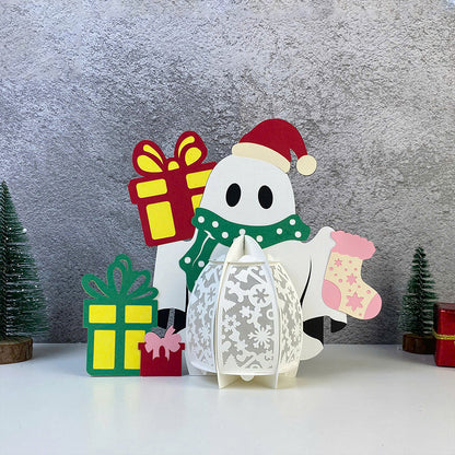 Christmas Ghost 3 - 3D Christmas Lantern File - Cricut File  - VEKTOR KRAFT