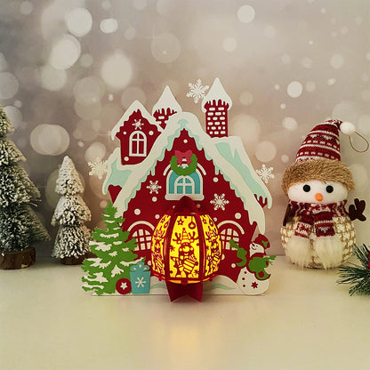 Christmas House Reindeer - 3D Christmas Lantern File - Cricut File  - VEKTOR KRAFT