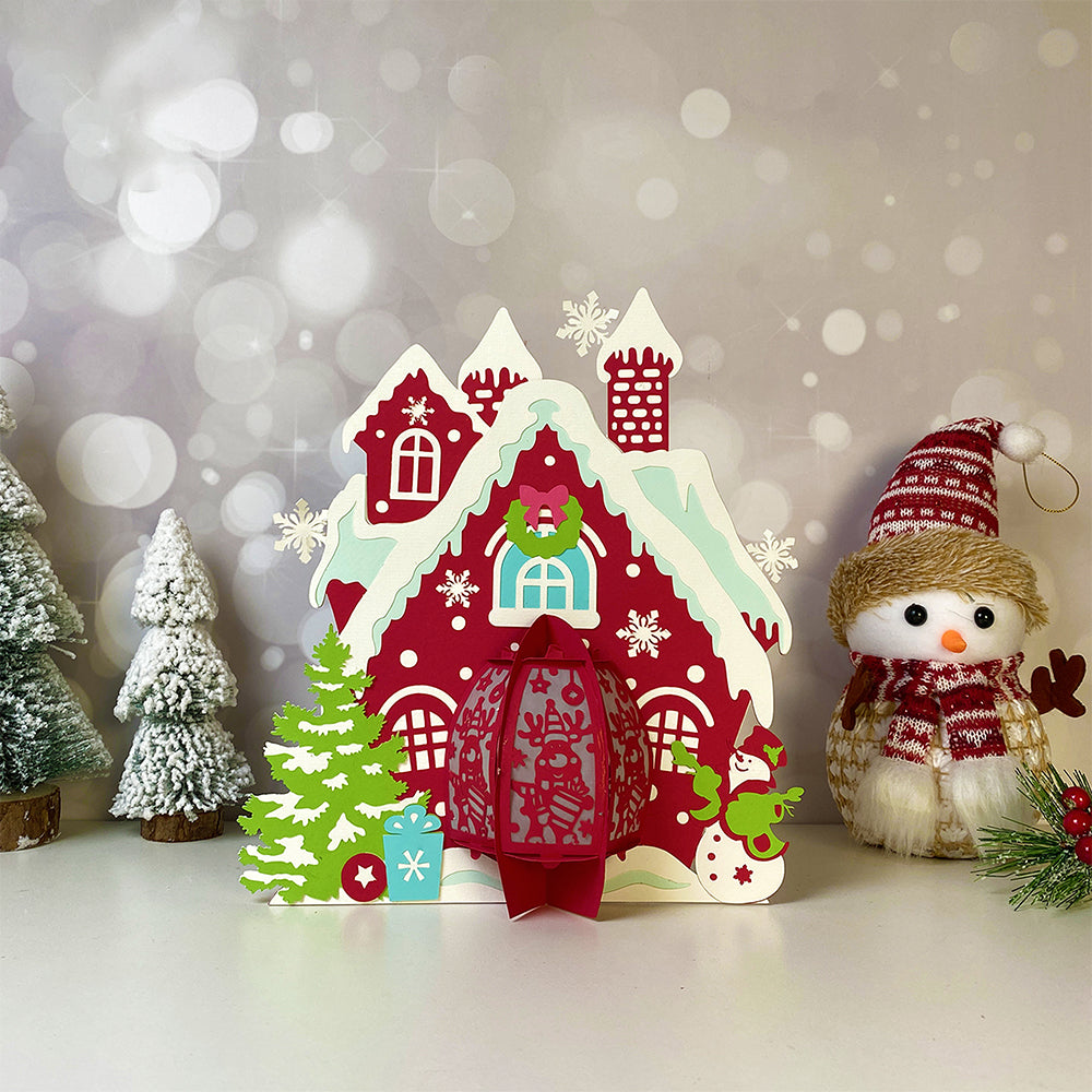 Christmas House Reindeer - 3D Christmas Lantern File - Cricut File  - VEKTOR KRAFT