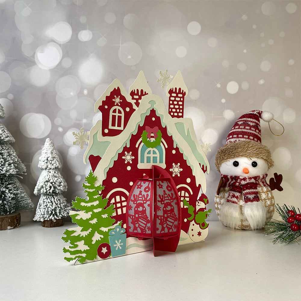 Christmas House Reindeer - 3D Christmas Lantern File - Cricut File  - VEKTOR KRAFT