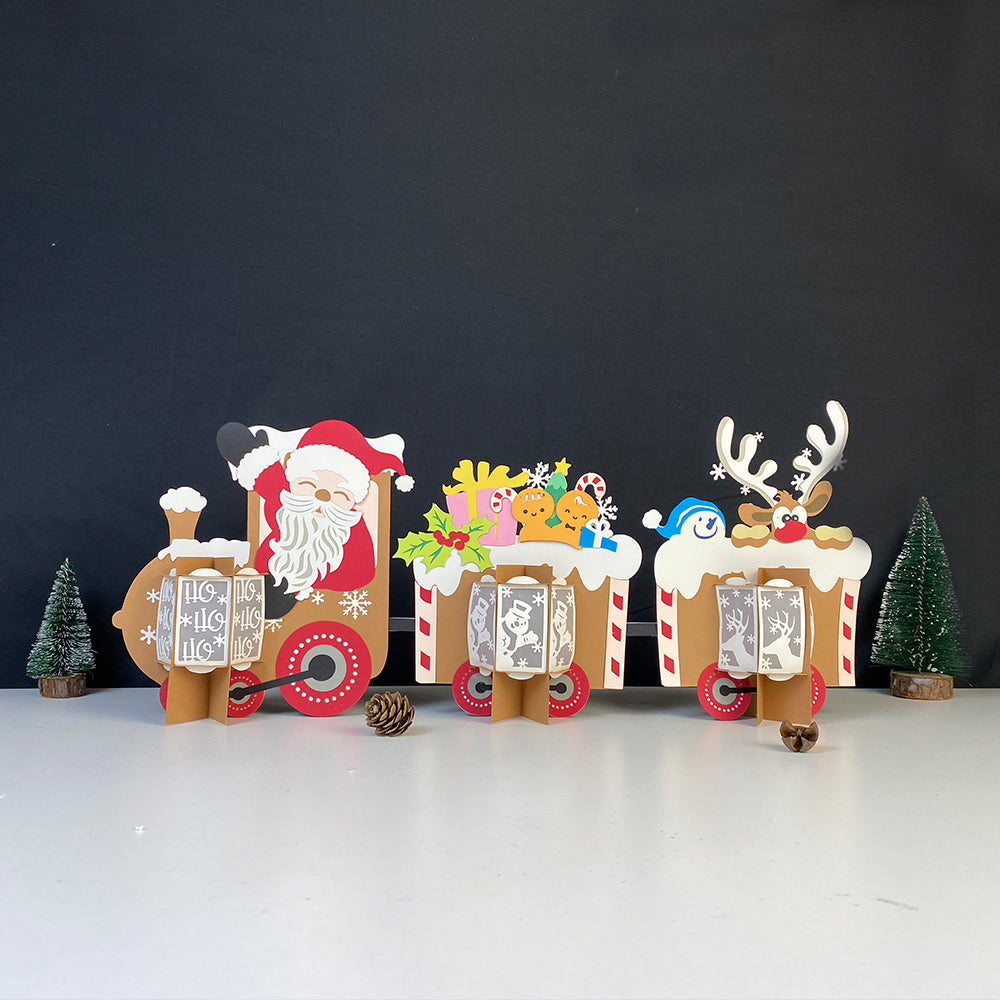 Christmas Train - 3D Christmas Lantern File - Cricut File  - VEKTOR KRAFT