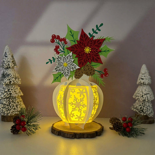 Christmas Vase 2 - 3D Christmas Lantern File - Cricut File  - VEKTOR KRAFT