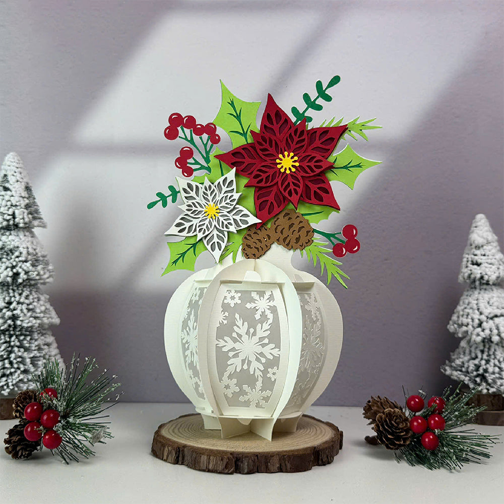 Christmas Vase 2 - 3D Christmas Lantern File - Cricut File  - VEKTOR KRAFT