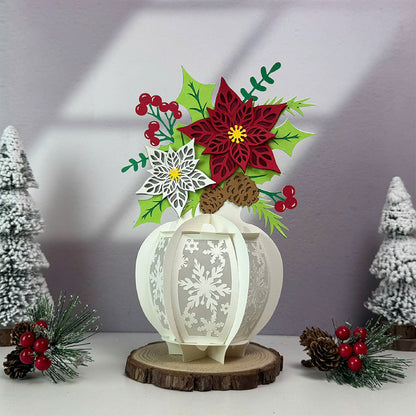 Christmas Vase 2 - 3D Christmas Lantern File - Cricut File  - VEKTOR KRAFT