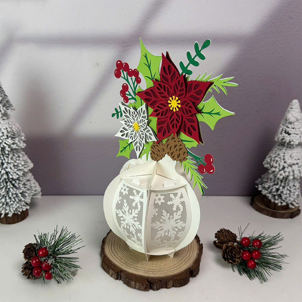 Christmas Vase 2 - 3D Christmas Lantern File - Cricut File  - VEKTOR KRAFT