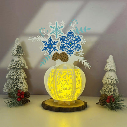 Christmas Vase 3 - 3D Christmas Lantern File - Cricut File  - VEKTOR KRAFT