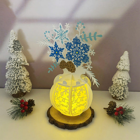 Christmas Vase 3 - 3D Christmas Lantern File - Cricut File  - VEKTOR KRAFT