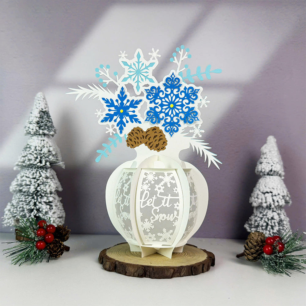 Christmas Vase 3 - 3D Christmas Lantern File - Cricut File  - VEKTOR KRAFT