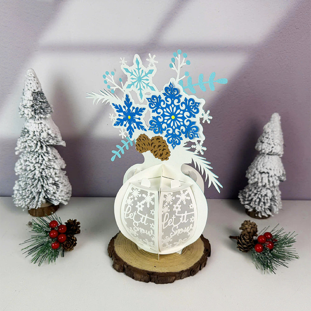 Christmas Vase 3 - 3D Christmas Lantern File - Cricut File  - VEKTOR KRAFT