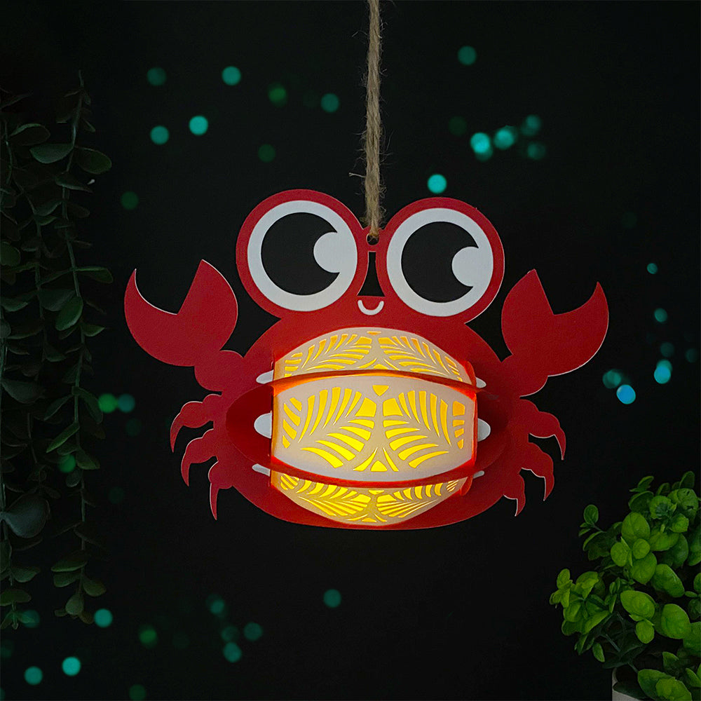 Crab - 3D Animal Paper Lantern File  - Cricut File  - VEKTOR KRAFT