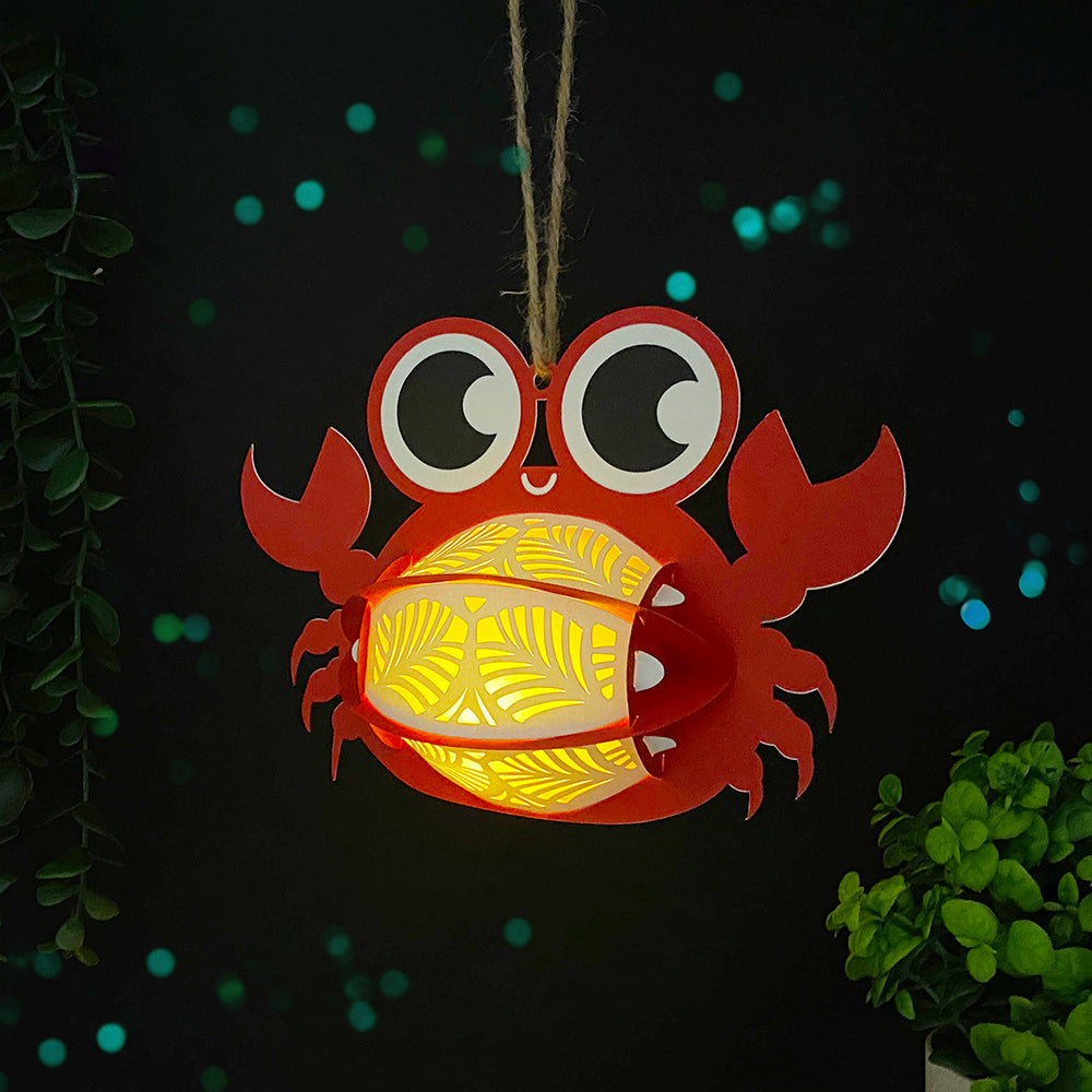 Crab - 3D Animal Paper Lantern File  - Cricut File  - VEKTOR KRAFT