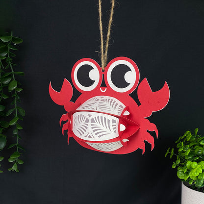 Crab - 3D Animal Paper Lantern File  - Cricut File  - VEKTOR KRAFT