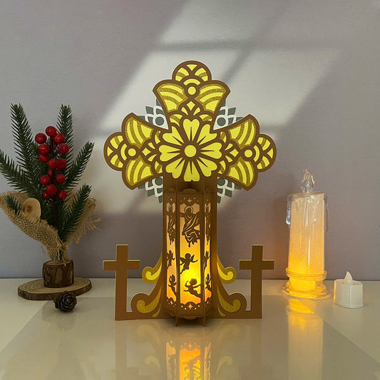 Cross 1 - 3D Christmas Paper Cut Lantern File - Cricut File  - VEKTOR KRAFT