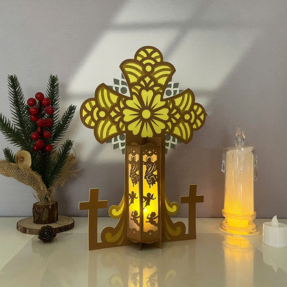 Cross 1 - 3D Christmas Paper Cut Lantern File - Cricut File  - VEKTOR KRAFT