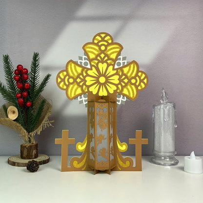 Cross 1 - 3D Christmas Paper Cut Lantern File - Cricut File  - VEKTOR KRAFT