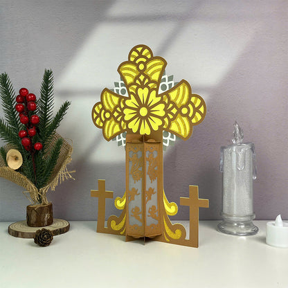 Cross 1 - 3D Christmas Paper Cut Lantern File - Cricut File  - VEKTOR KRAFT