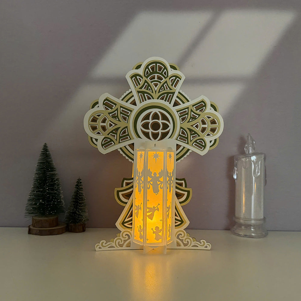Cross 3 - 3D Christmas Paper Cut Lantern File - Cricut File  - VEKTOR KRAFT