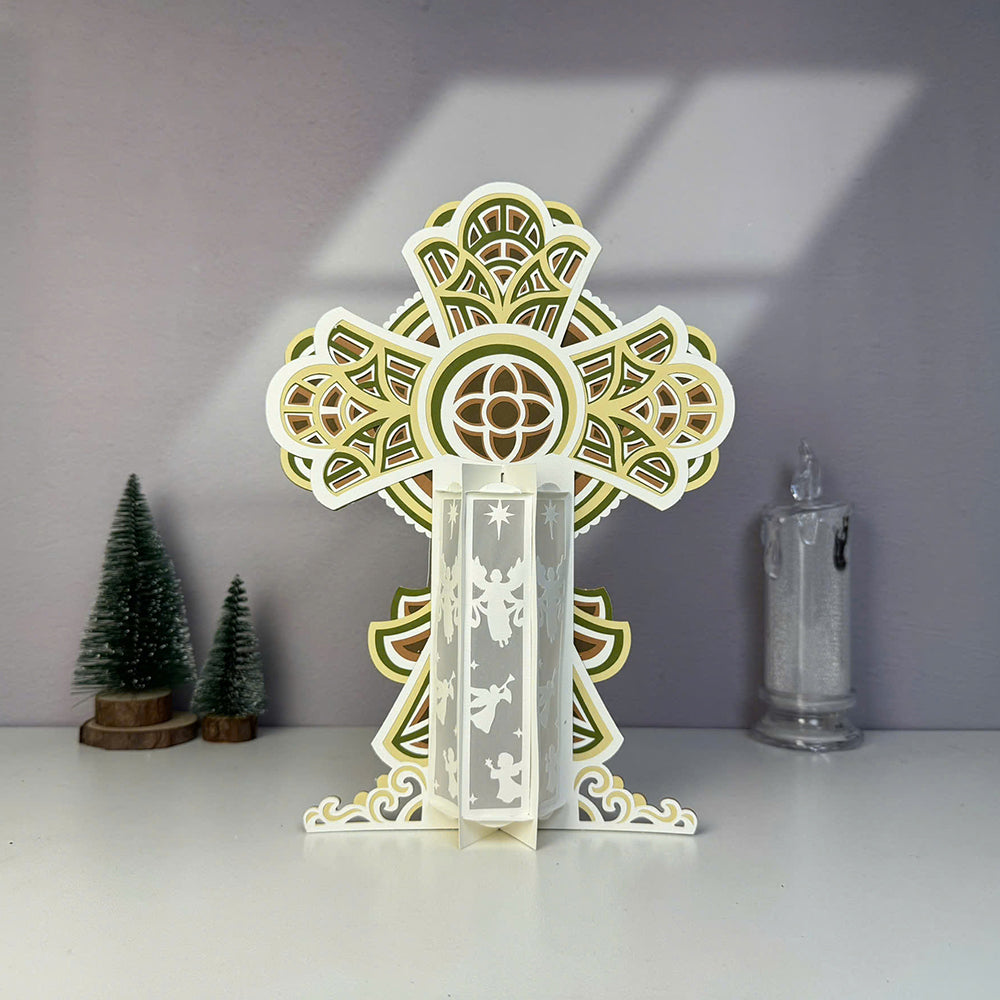 Cross 3 - 3D Christmas Paper Cut Lantern File - Cricut File  - VEKTOR KRAFT