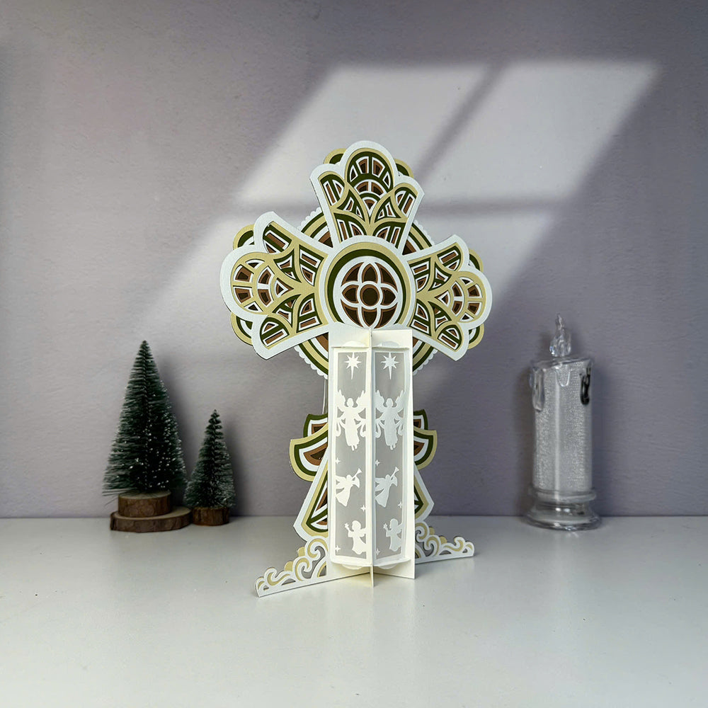 Cross 3 - 3D Christmas Paper Cut Lantern File - Cricut File  - VEKTOR KRAFT