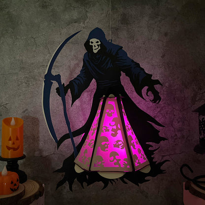 Death - 3D Halloween Paper Cut Lantern File - Cricut File  - VEKTOR KRAFT