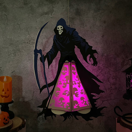 Death - 3D Halloween Paper Cut Lantern File - Cricut File  - VEKTOR KRAFT