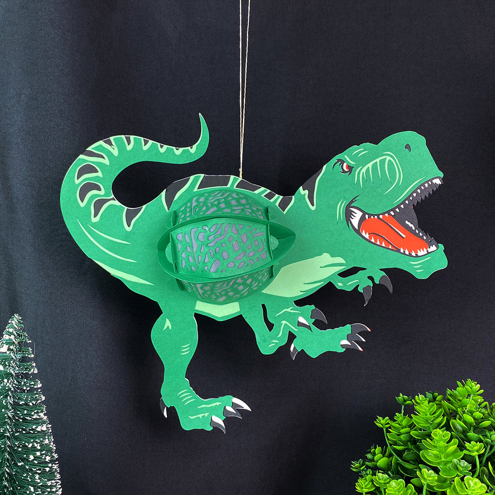 Dinosaurs - 3D Animal Paper Cut Lantern File  - Cricut File  - VEKTOR KRAFT