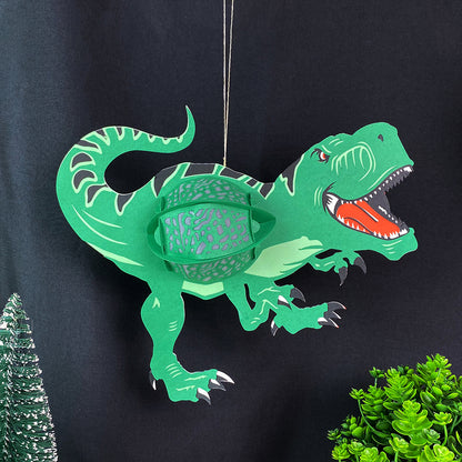 Dinosaurs - 3D Animal Paper Cut Lantern File  - Cricut File  - VEKTOR KRAFT