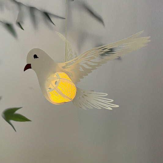 Dove - 3D Animal Paper Cut Lantern File  - Cricut File  - VEKTOR KRAFT