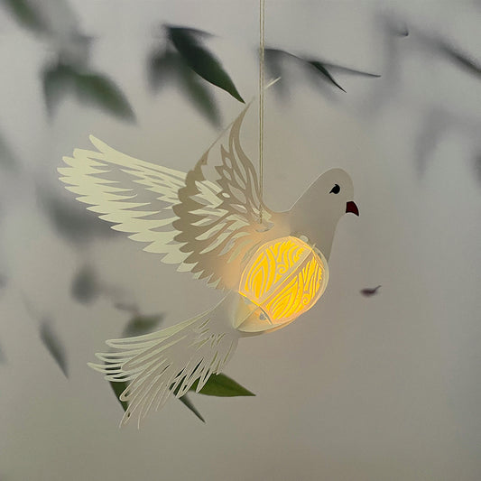 Dove - 3D Animal Paper Cut Lantern File  - Cricut File  - VEKTOR KRAFT