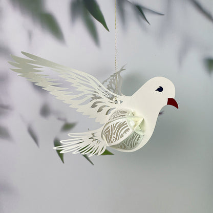 Dove - 3D Animal Paper Cut Lantern File  - Cricut File  - VEKTOR KRAFT