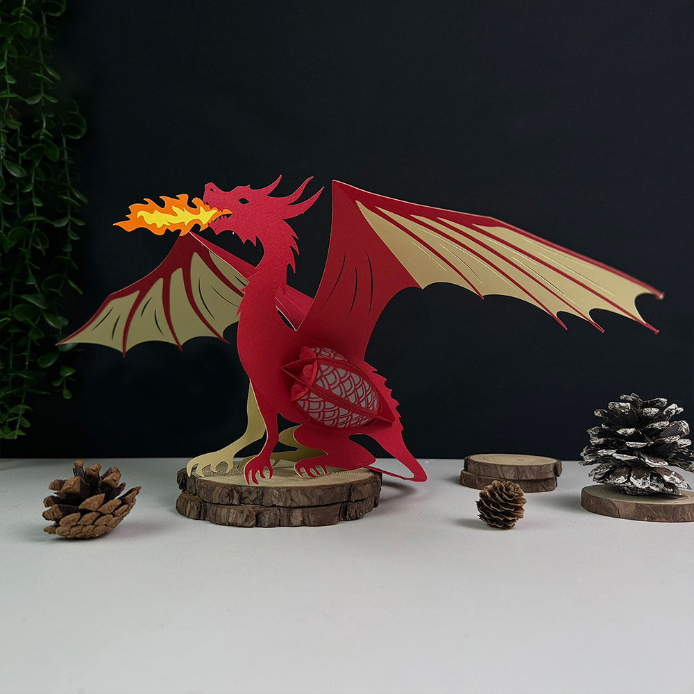 Dragon - 3D Animal Paper Cut Lantern File  - Cricut File  - VEKTOR KRAFT