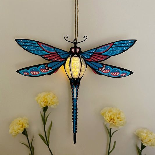 Dragonfly - 3D Animal Paper Cut Lantern File  - Cricut File  - VEKTOR KRAFT