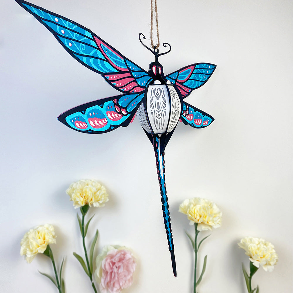 Dragonfly - 3D Animal Paper Cut Lantern File  - Cricut File  - VEKTOR KRAFT