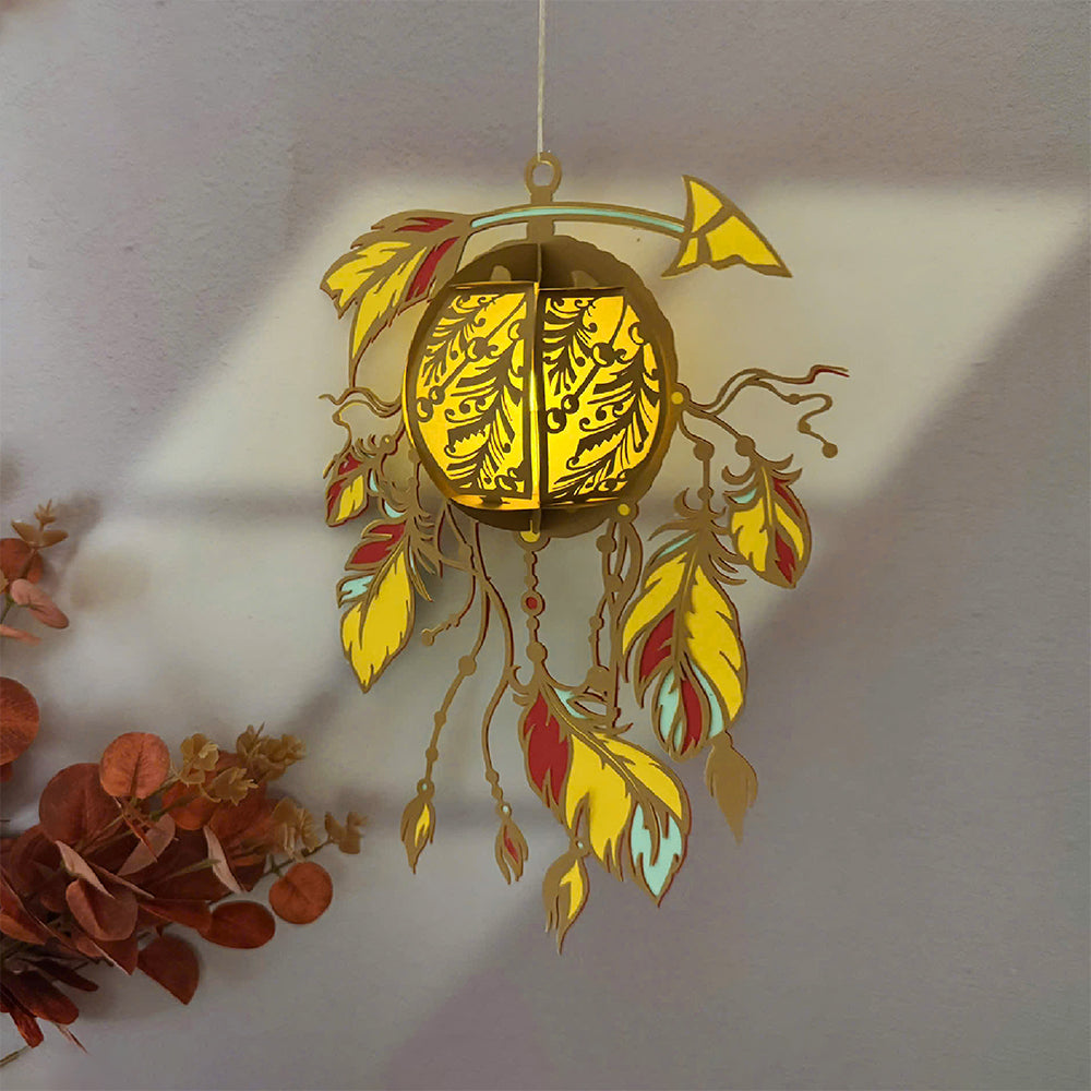 Dreamcatcher 3 - 3D Paper Cut Lantern File  - Cricut File  - VEKTOR KRAFT