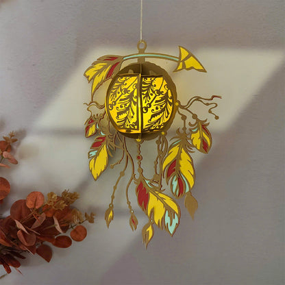 Dreamcatcher 3 - 3D Paper Cut Lantern File  - Cricut File  - VEKTOR KRAFT