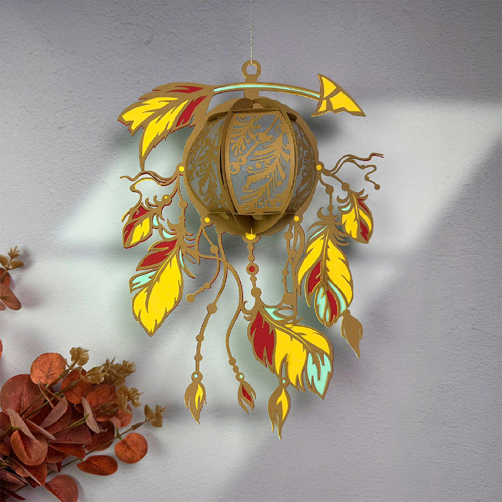 Dreamcatcher 3 - 3D Paper Cut Lantern File  - Cricut File  - VEKTOR KRAFT