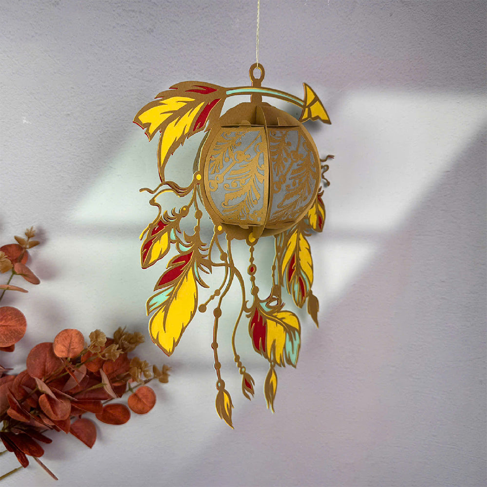 Dreamcatcher 3 - 3D Paper Cut Lantern File  - Cricut File  - VEKTOR KRAFT