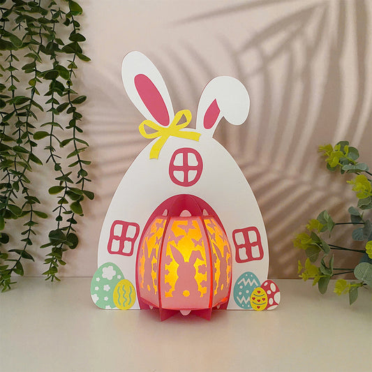 Easter House - 3D Easter Paper Lantern File  - Cricut File  - VEKTOR KRAFT