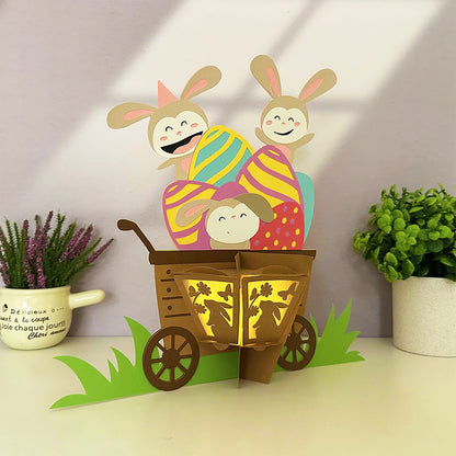 Easter Wheelbarrow - 3D Easter Paper Lantern File  - Cricut File  - VEKTOR KRAFT
