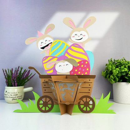 Easter Wheelbarrow - 3D Easter Paper Lantern File  - Cricut File  - VEKTOR KRAFT