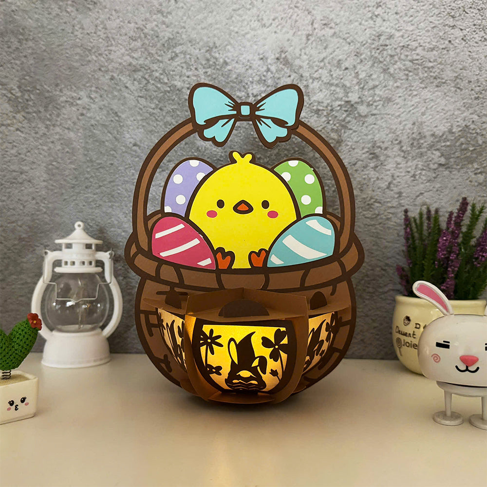 Egg Basket - 3D Easter Paper Lantern File  - Cricut File  - VEKTOR KRAFT
