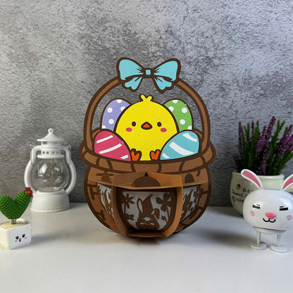 Egg Basket - 3D Easter Paper Lantern File  - Cricut File  - VEKTOR KRAFT