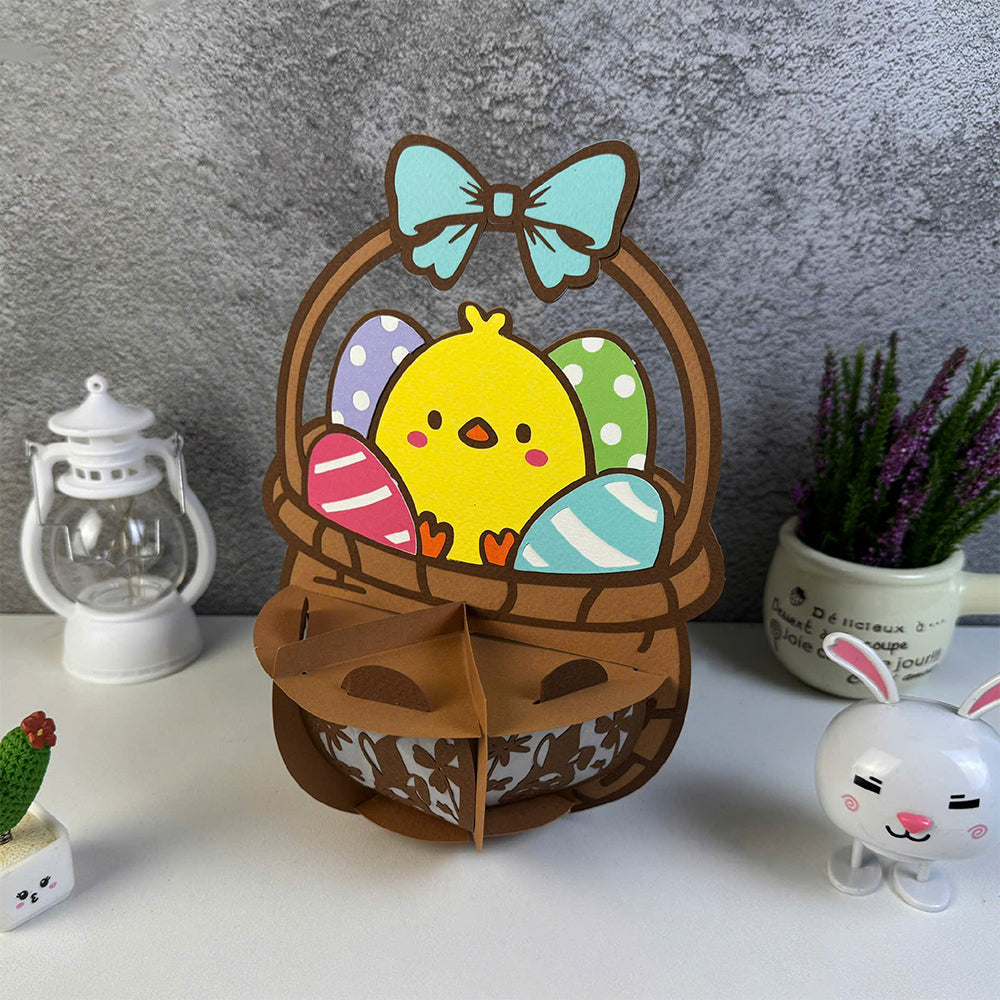 Egg Basket - 3D Easter Paper Lantern File  - Cricut File  - VEKTOR KRAFT