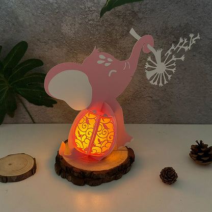 Elephant - 3D Animal Paper Cut Lantern File  - Cricut File  - VEKTOR KRAFT